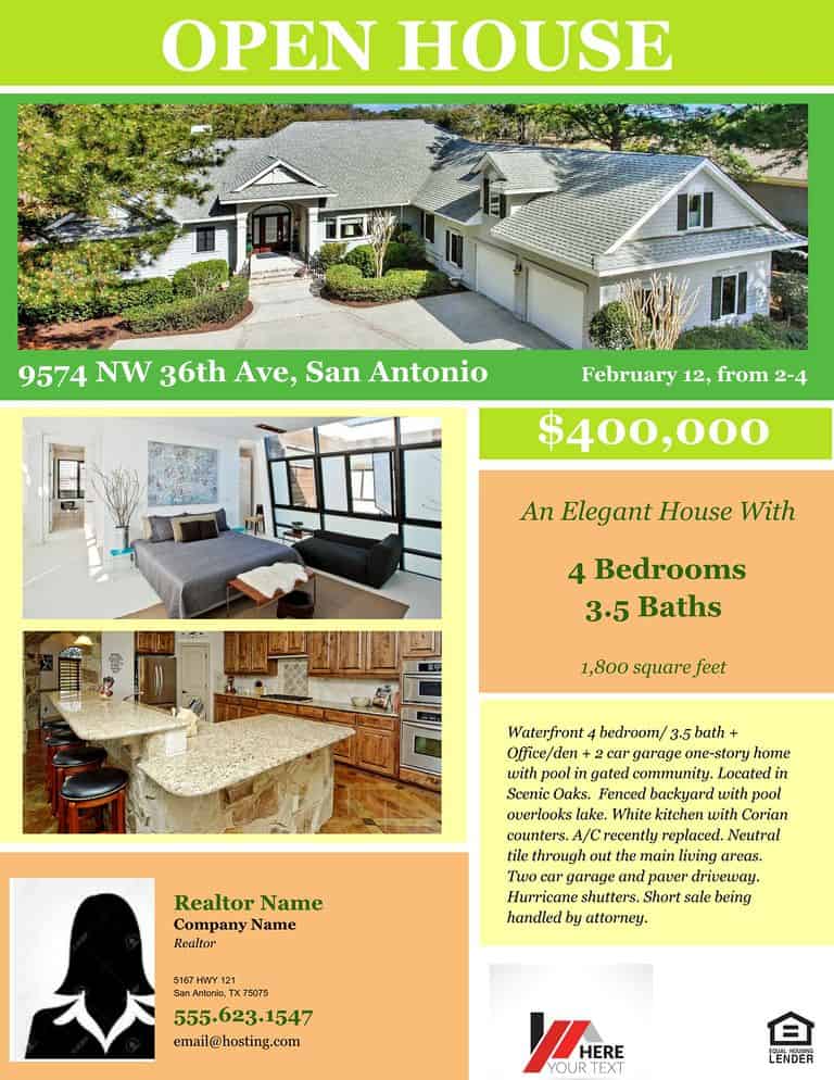  open house flyer templates